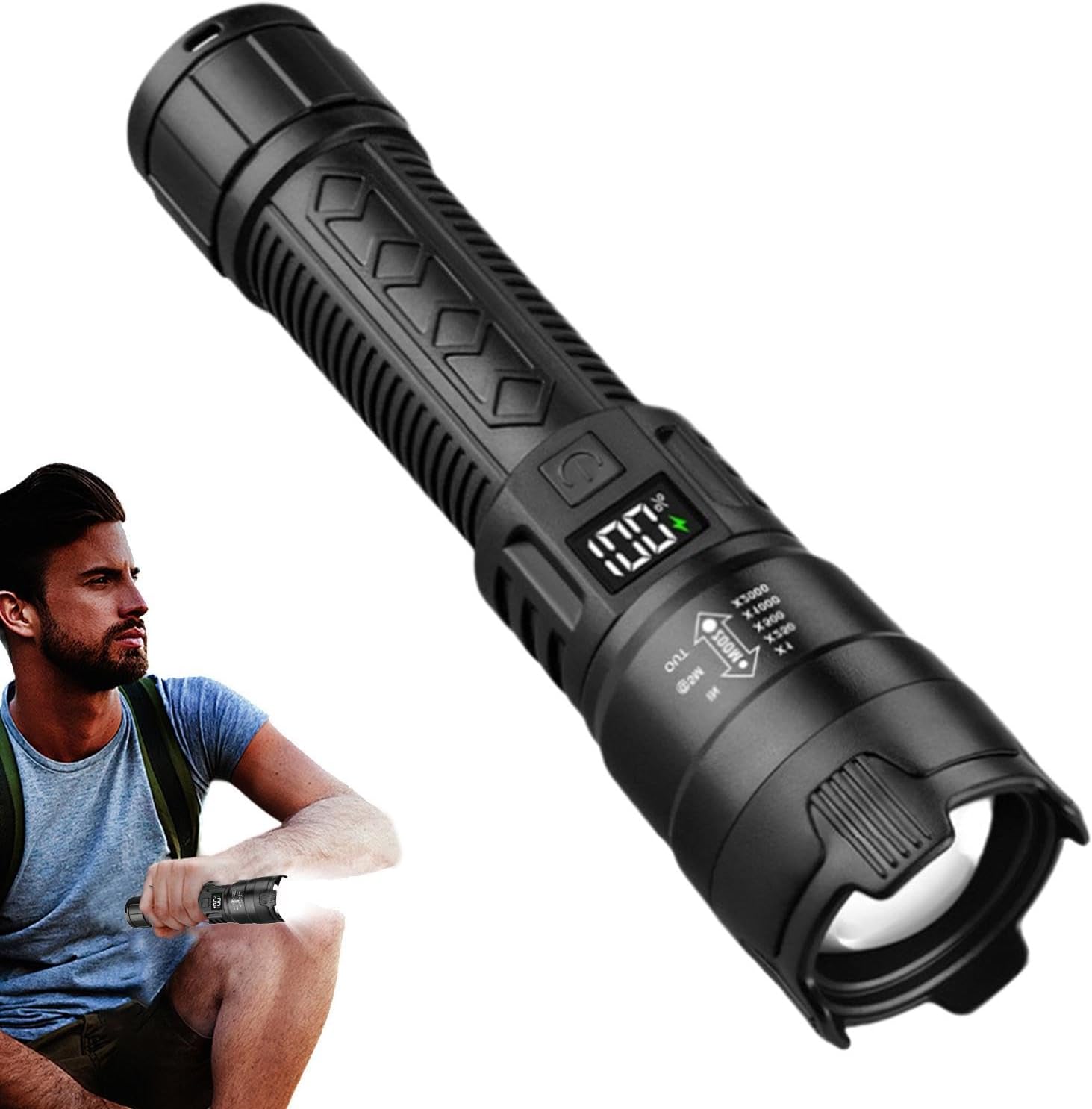 전술용 LED 손전등 2000LM USB 충전식 방수  - Outdoor Adventure Trips 리뷰 및 가격