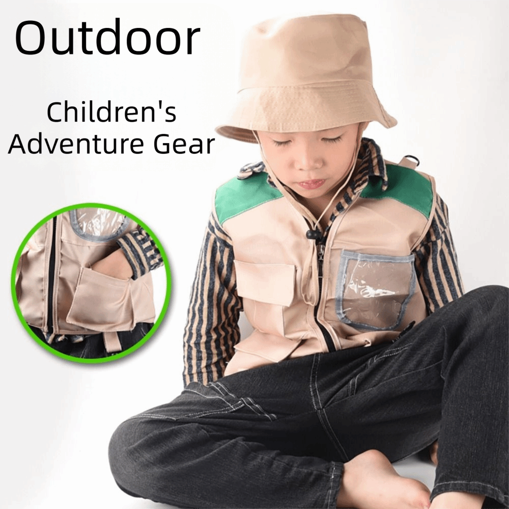 다채로운 색상의 탐험가 모자, 조끼, 의상 세트, 카고 - Outdoor Adventure Kit For Kids 리뷰 및 가격