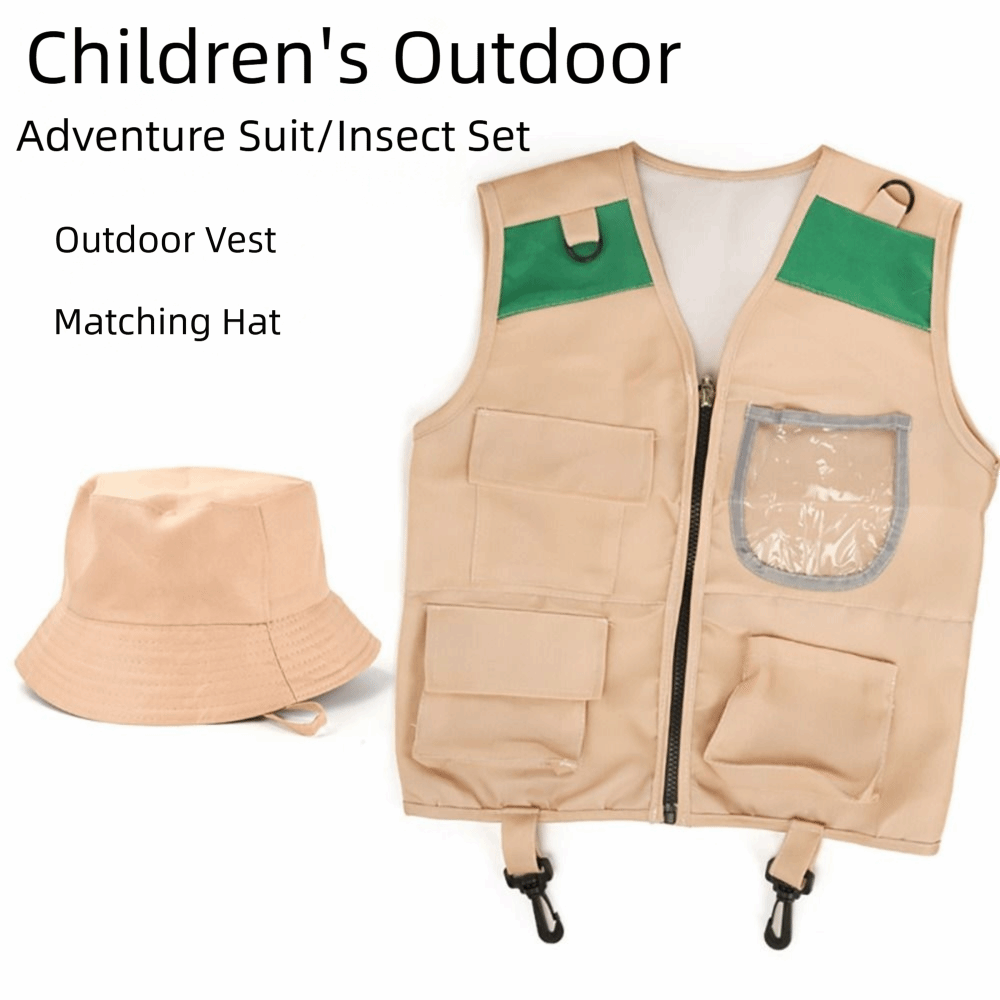 다채로운 색상의 탐험가 모자, 조끼, 의상 세트, 카고 - Outdoor Adventure Kit For Kids 리뷰 및 가격