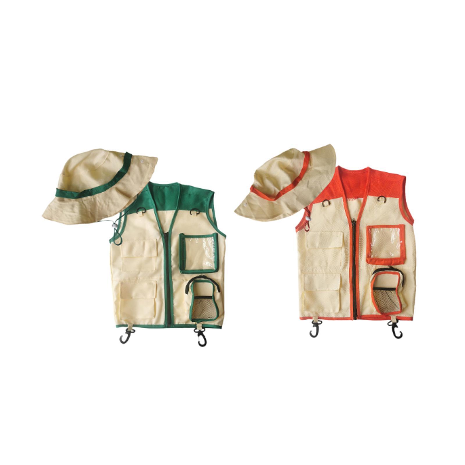어린이용 탐험가 조끼와 모자 세트, 역할극 놀이 및 야 - Outdoor Adventure Kit For Kids 리뷰 및 가격